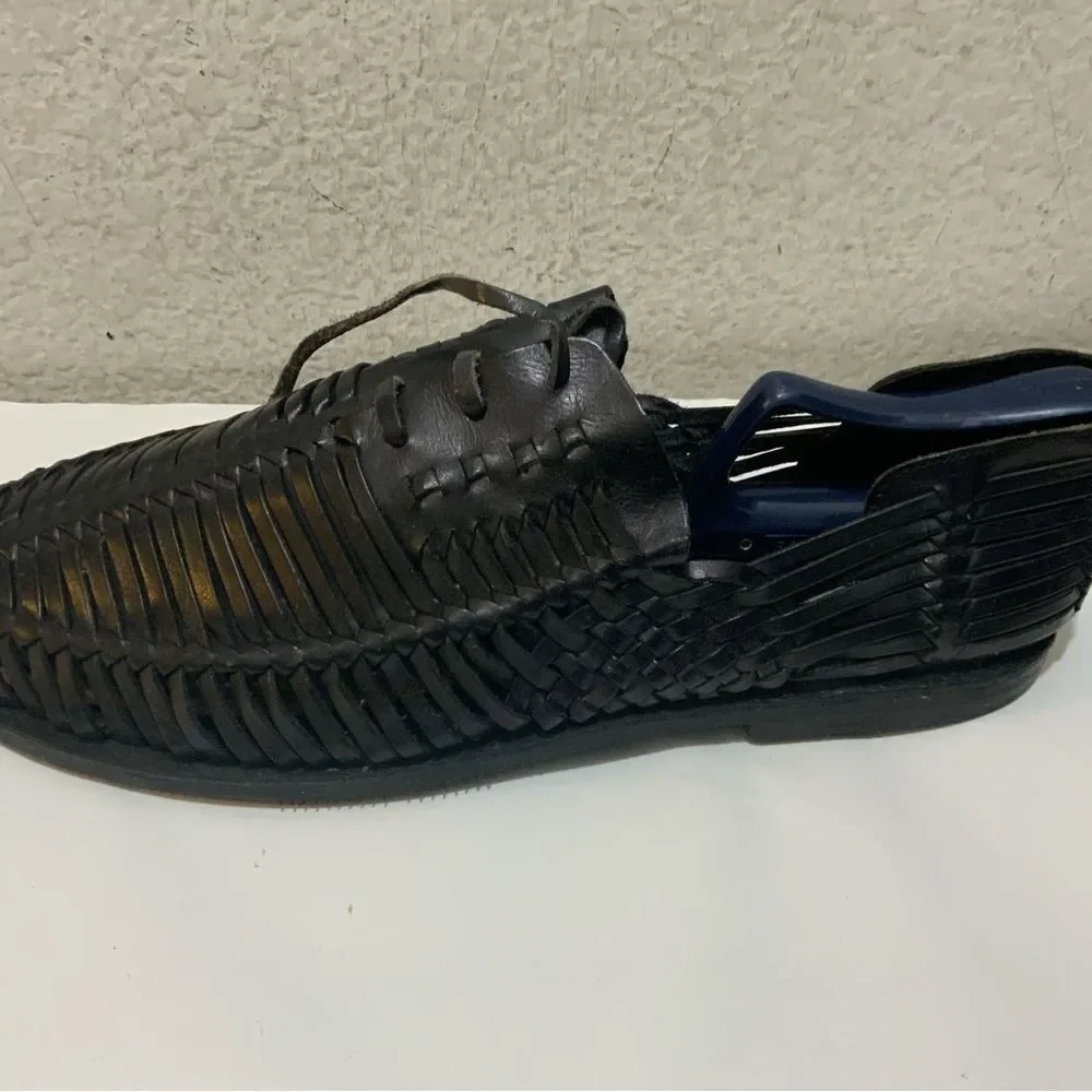 Steve Madden Men's Woven Leather Slip On Loafer black Size 12M soft soles